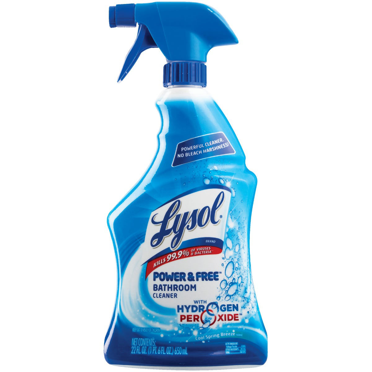 Lysol Power & Free 22 Oz. Bathroom Cleaner with Hydrogen Peroxide | Do ...