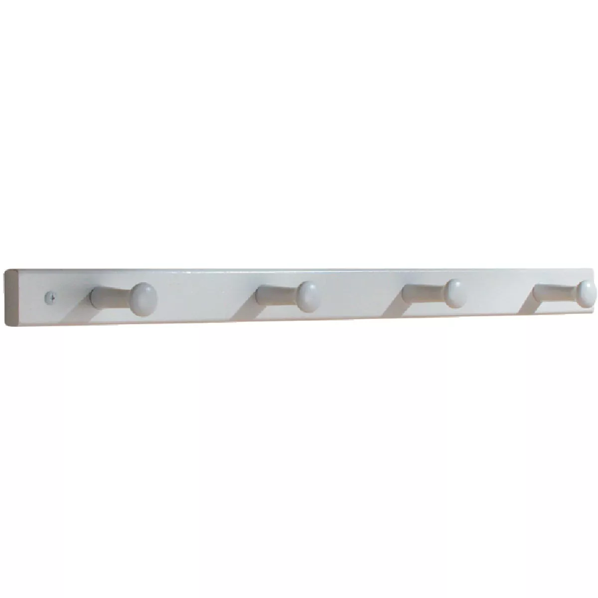 iDesign White Wood 4-Peg Rack