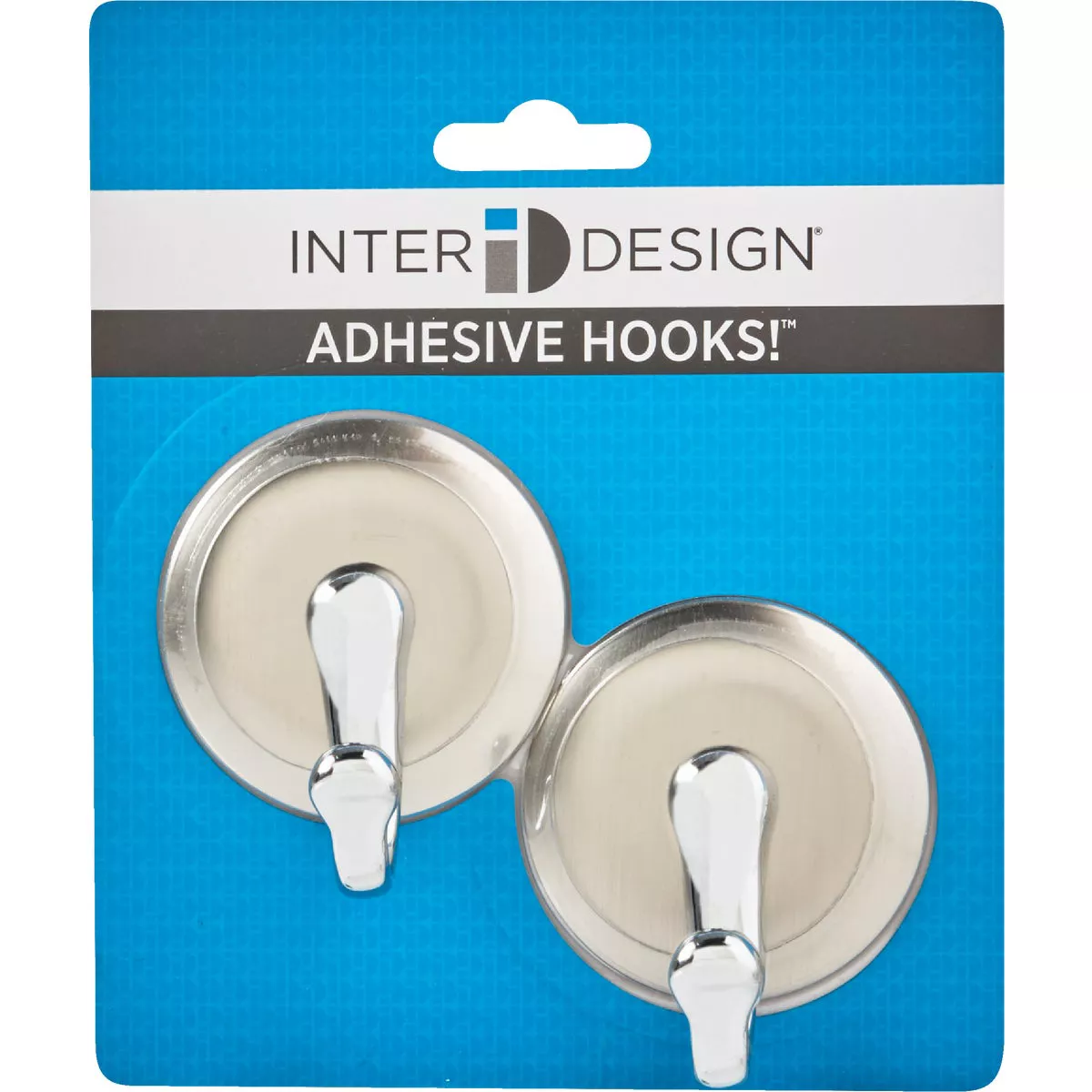 iDesign York Round Silver Metal Adhesive Hook (2-Pack) - photo 2