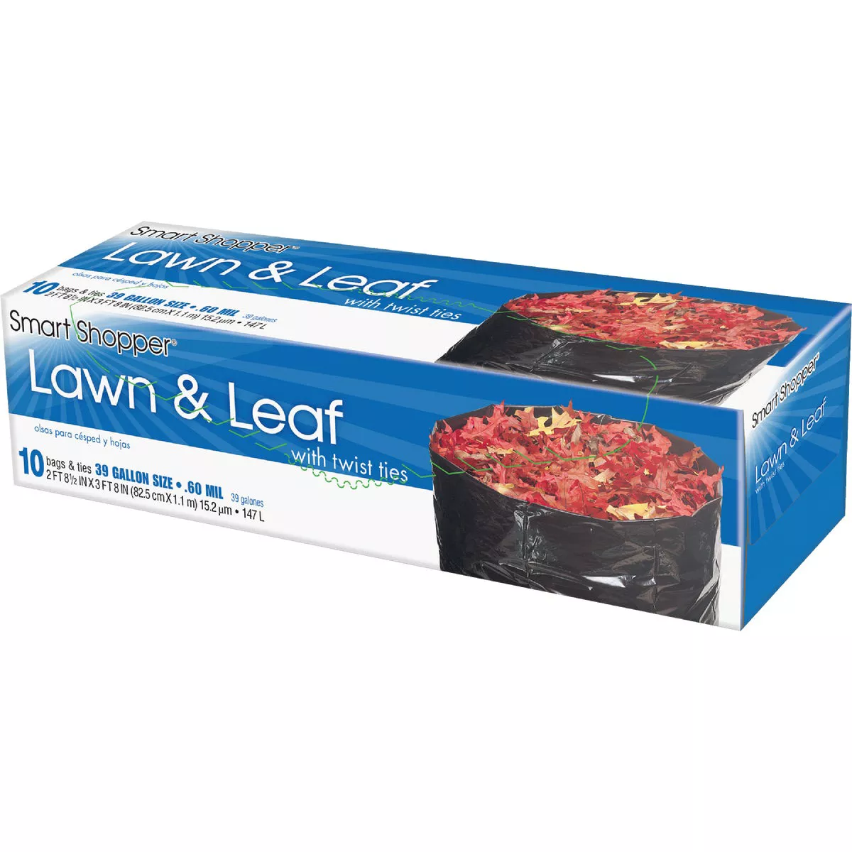 100 Heavy-Duty 39 Gallon Trash Bags - 1.5 Mil Thick For