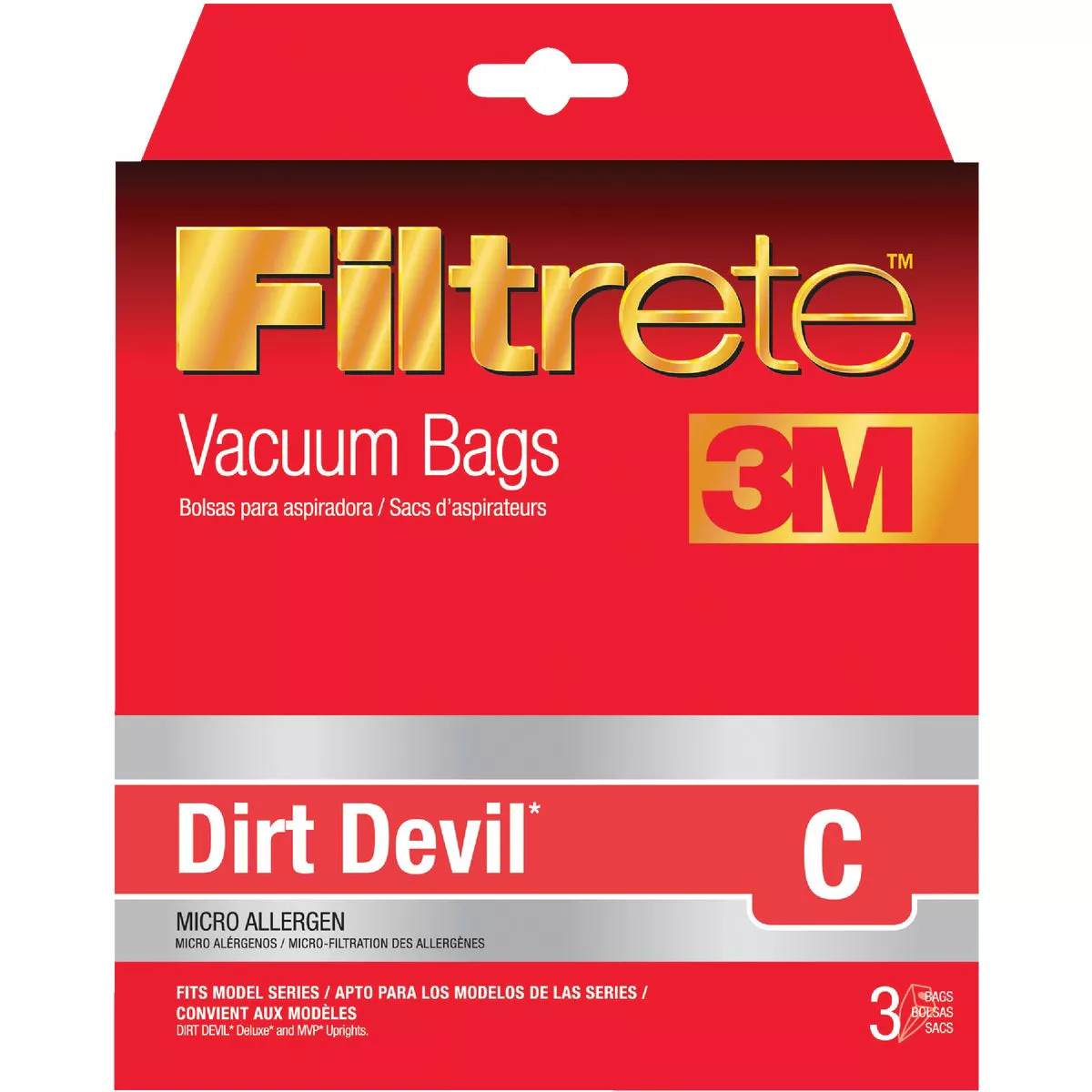 3M Filtrete Dirt Devil Type C Micro Allergen Vacuum Bag (3-Pack)