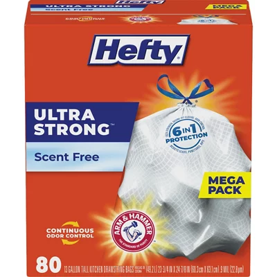 Hefty 13 Gal. Tall Kitchen White Trash Bag (45-Count)