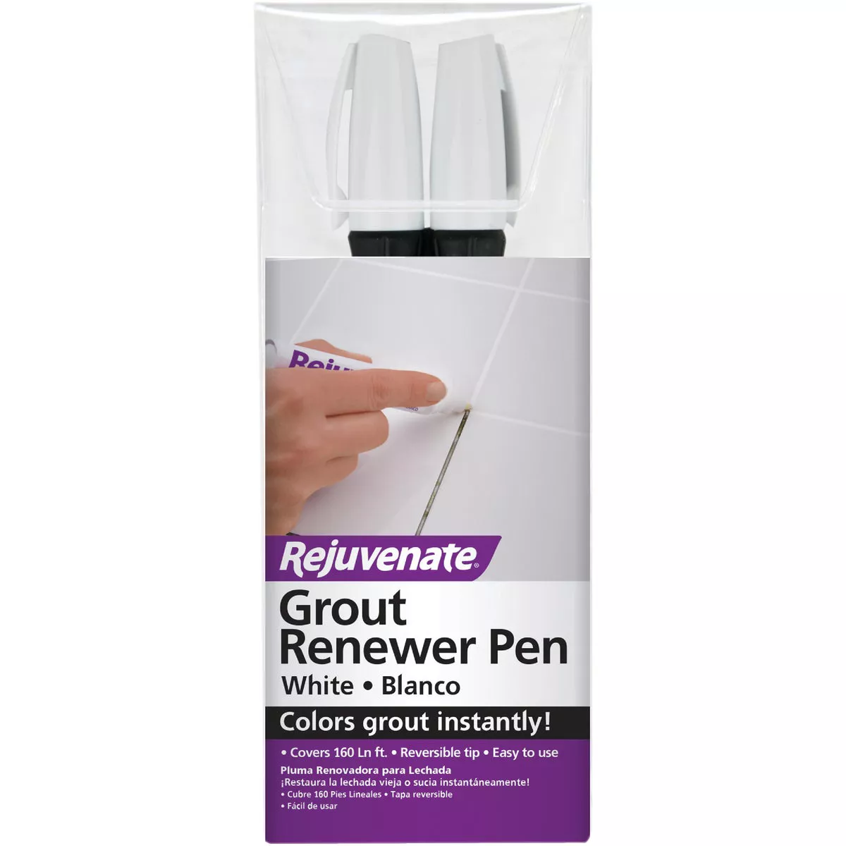 Rejuvenate Grout Renewer Pen, White (2 Count)
