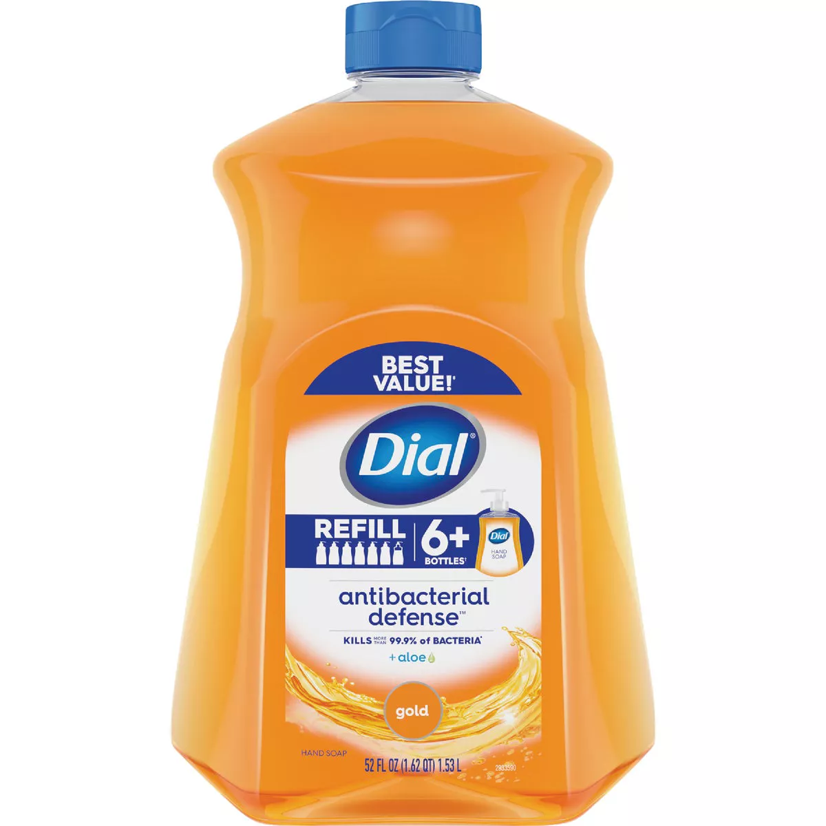 Dial Antibacterial Defense 52 Oz. Gold Liquid Hand Soap Refill
