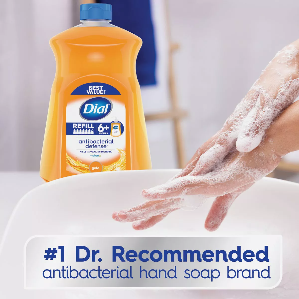 Dial Antibacterial Defense 52 Oz. Gold Liquid Hand Soap Refill - photo 3