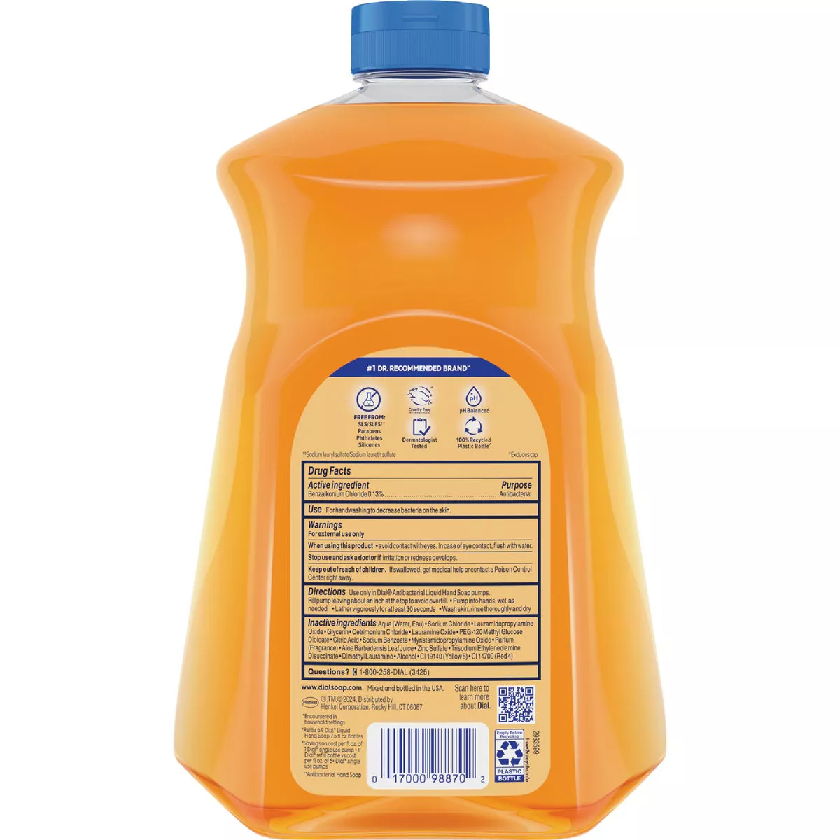 Dial Antibacterial Defense 52 Oz. Gold Liquid Hand Soap Refill - photo 2