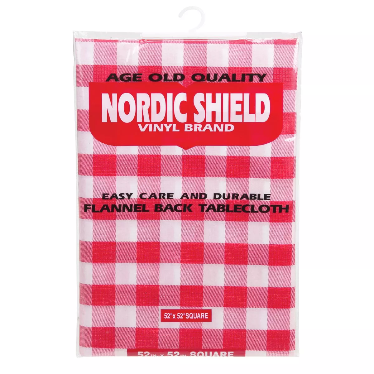 Nordic Shield 52 In. W. x 52 In. L. Red & White Checkerboard Vinyl Tablecloth - photo 2