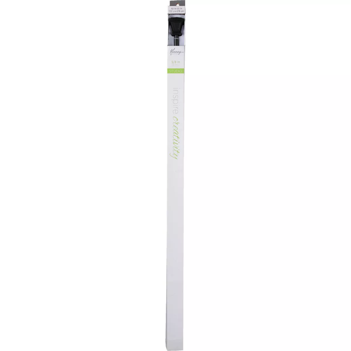 Kenney Seville 48 In. To 86 In. 5/8 In. Single Black Curtain Rod