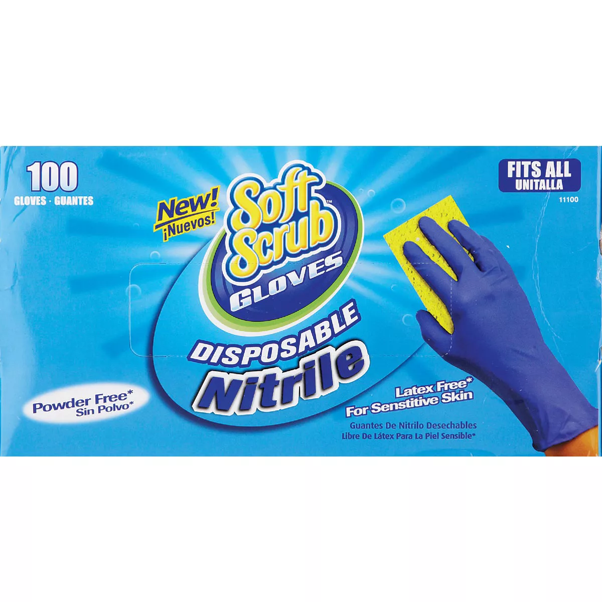 Soft Scrub 1 Size Fits All Nitrile Disposable Glove (100-Pack) - photo 2