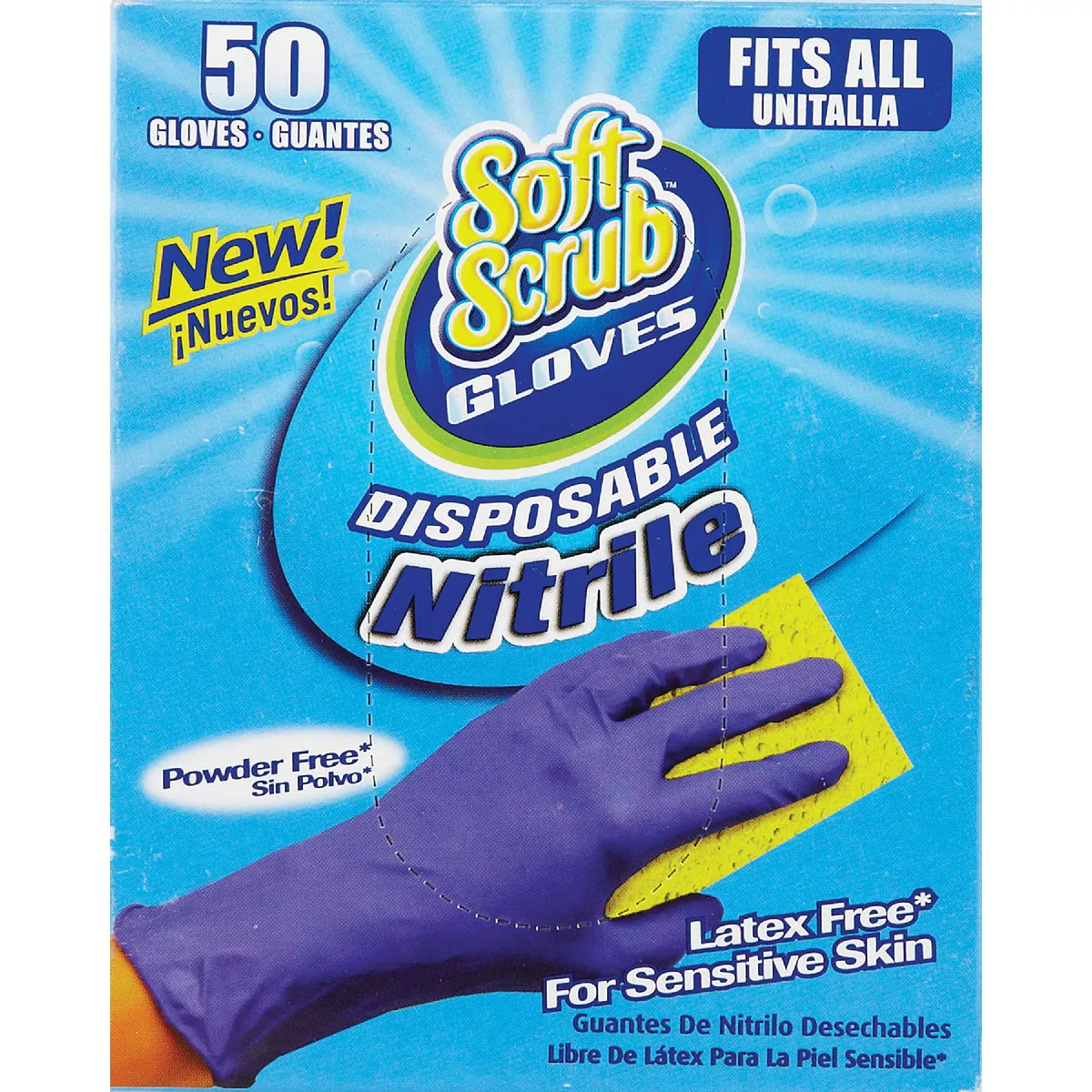 Soft Scrub 1 Size Fits All Nitrile Disposable Glove (50-Pack) - photo 2