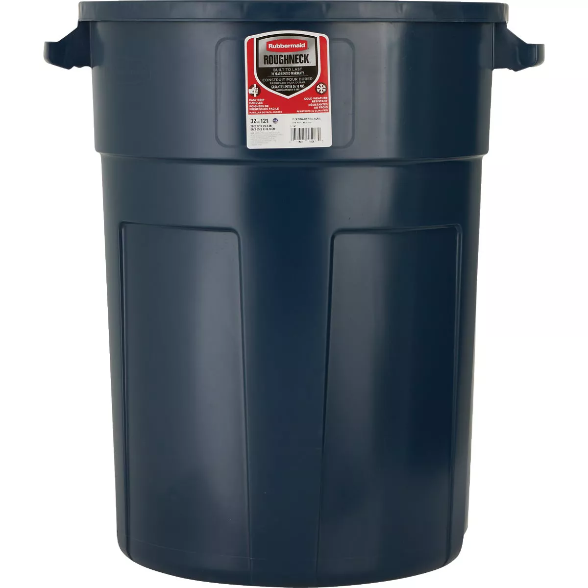 Rubbermaid Roughneck 32 Gal. Blue Trash Can with Lid - photo 3