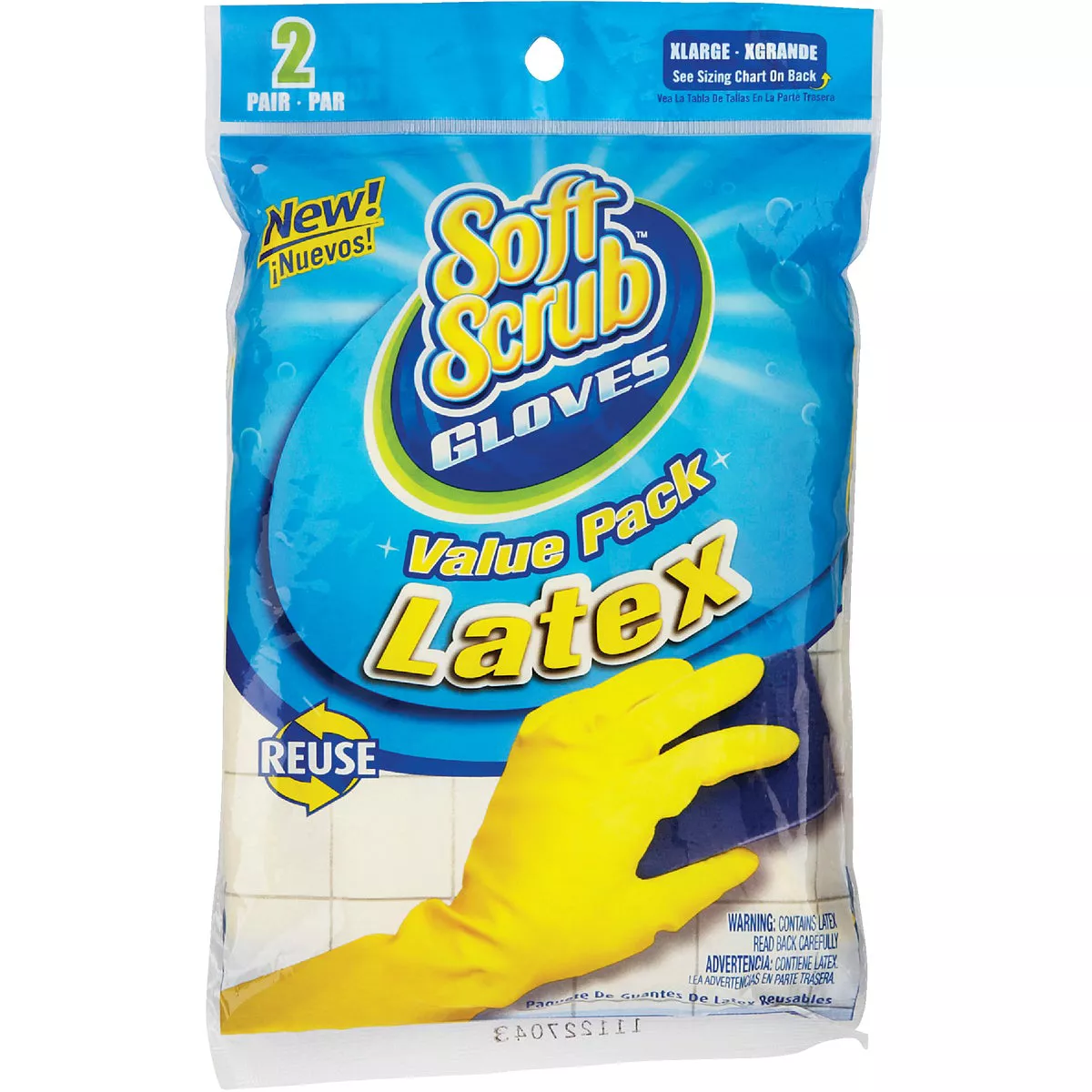 Soft Scrub XL Latex Rubber Glove (2-Pack) - photo 2