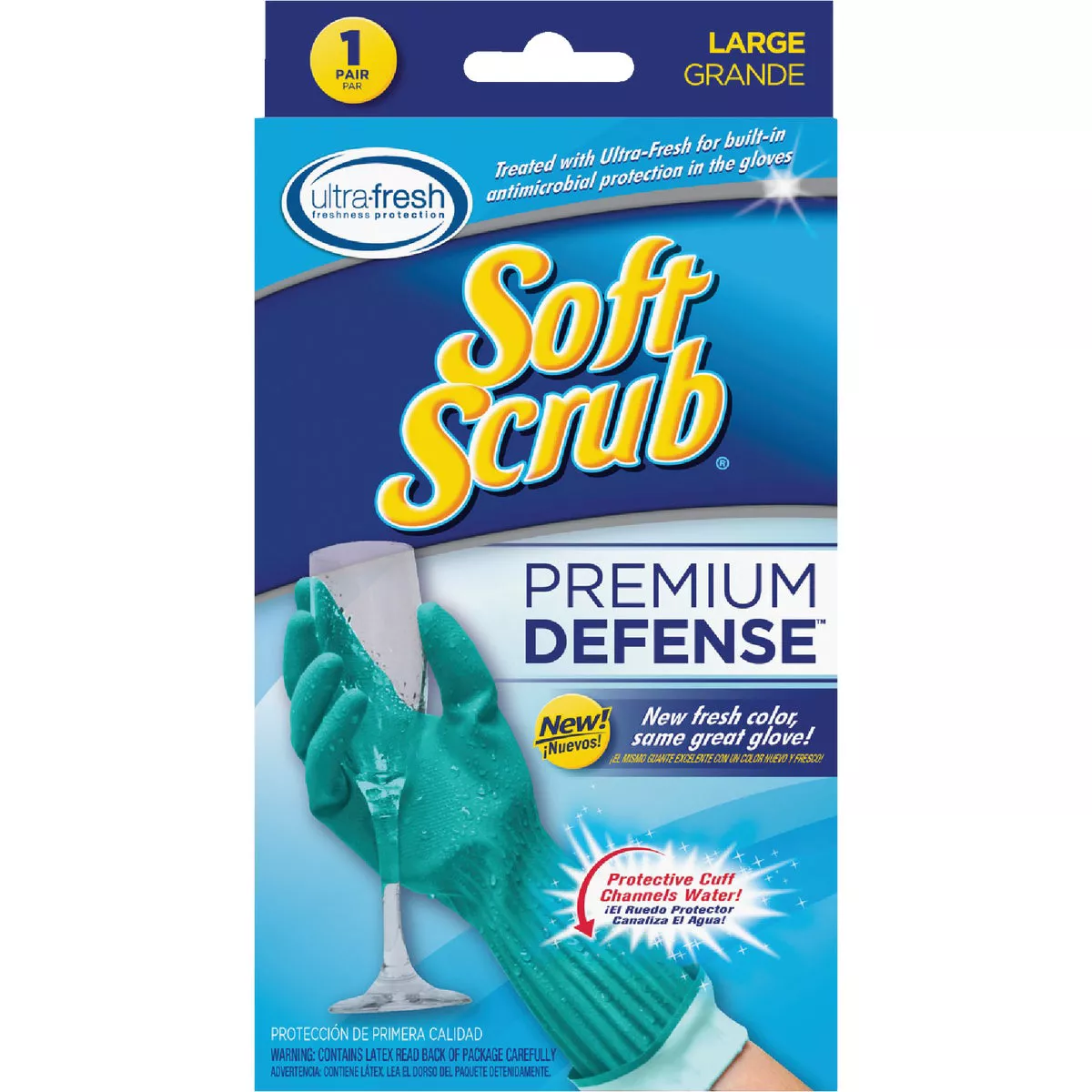 Soft Scrub Premium Defense Large Latex Rubber Glove