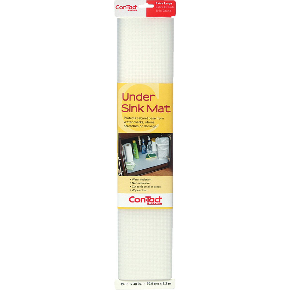ConTact 24 In. x 4 Ft. Clear Under Sink Mat NonAdhesive Shelf Liner