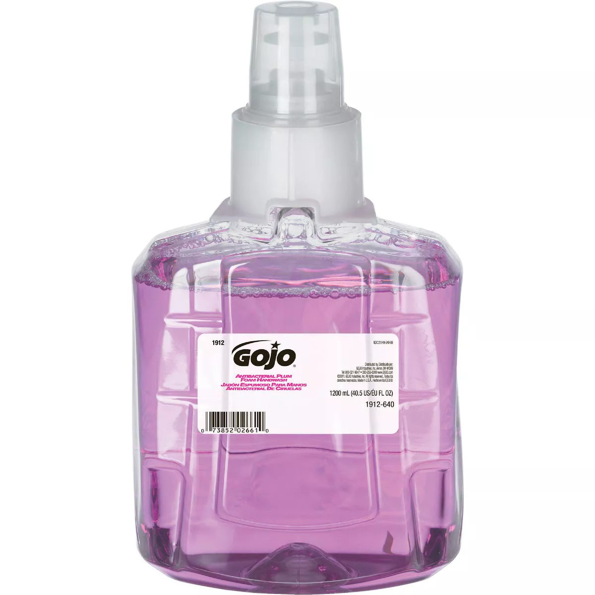 GOJO LTX-12 Antibacterial Plum 1200mL Foam Handwash Refill (2-Pack)