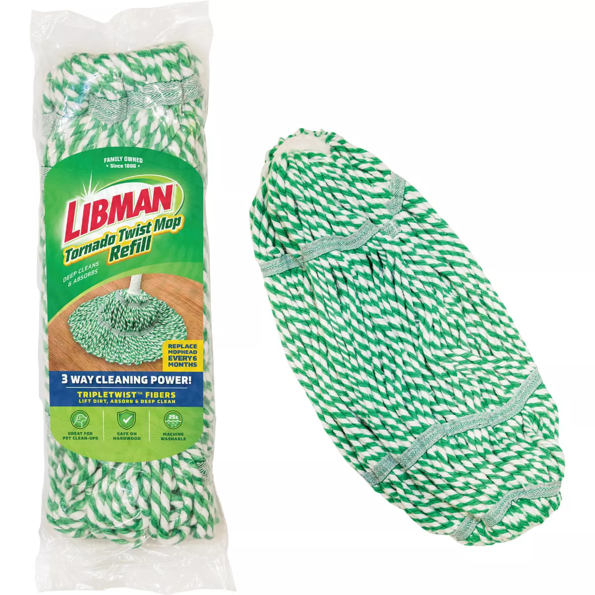 Libman Tornado 6.6 In. Cotton Mop Refill