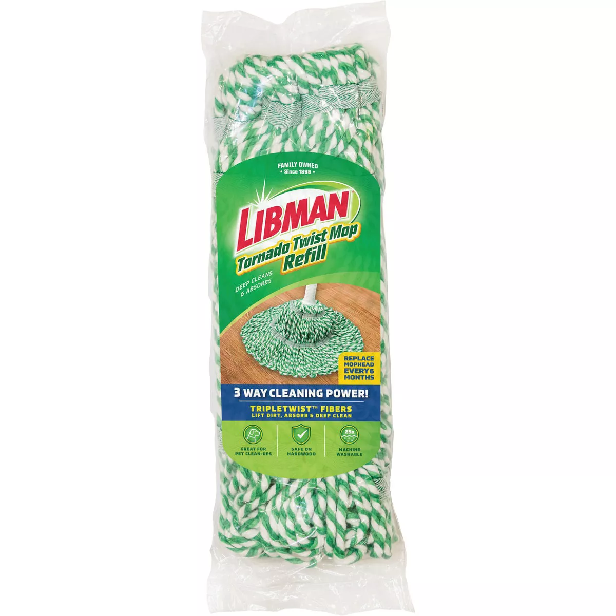 Libman Tornado 6.6 In. Cotton Mop Refill - photo 2