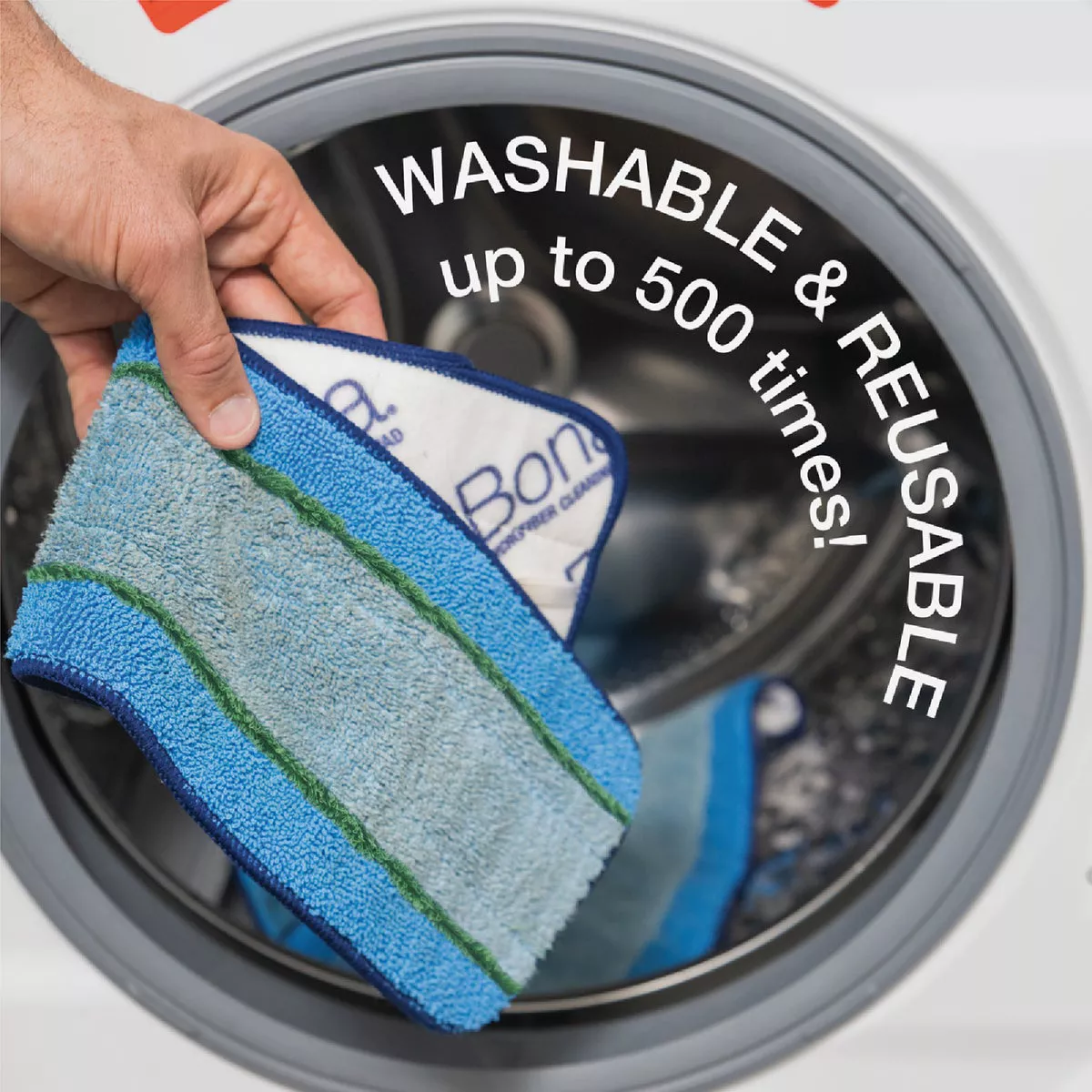 Bona PowerPlus 4 In. W. x 15 In. L. Microfiber Pad Mop Refill - photo 5