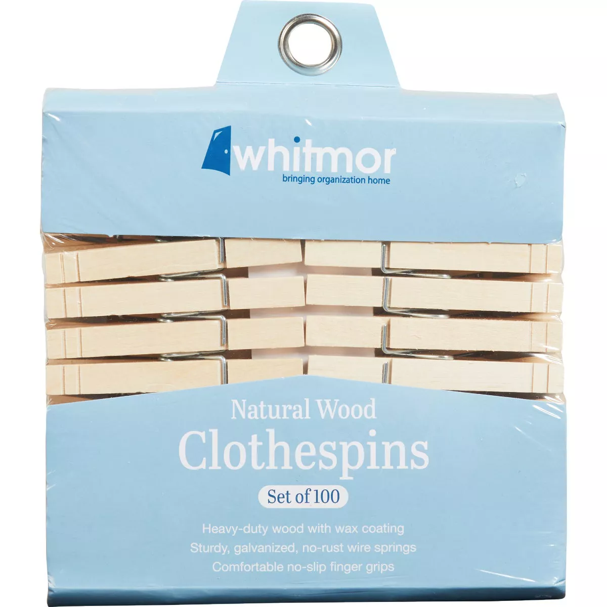 Whitmor Spring Hardwood Clothespins (100-Pack) - photo 2