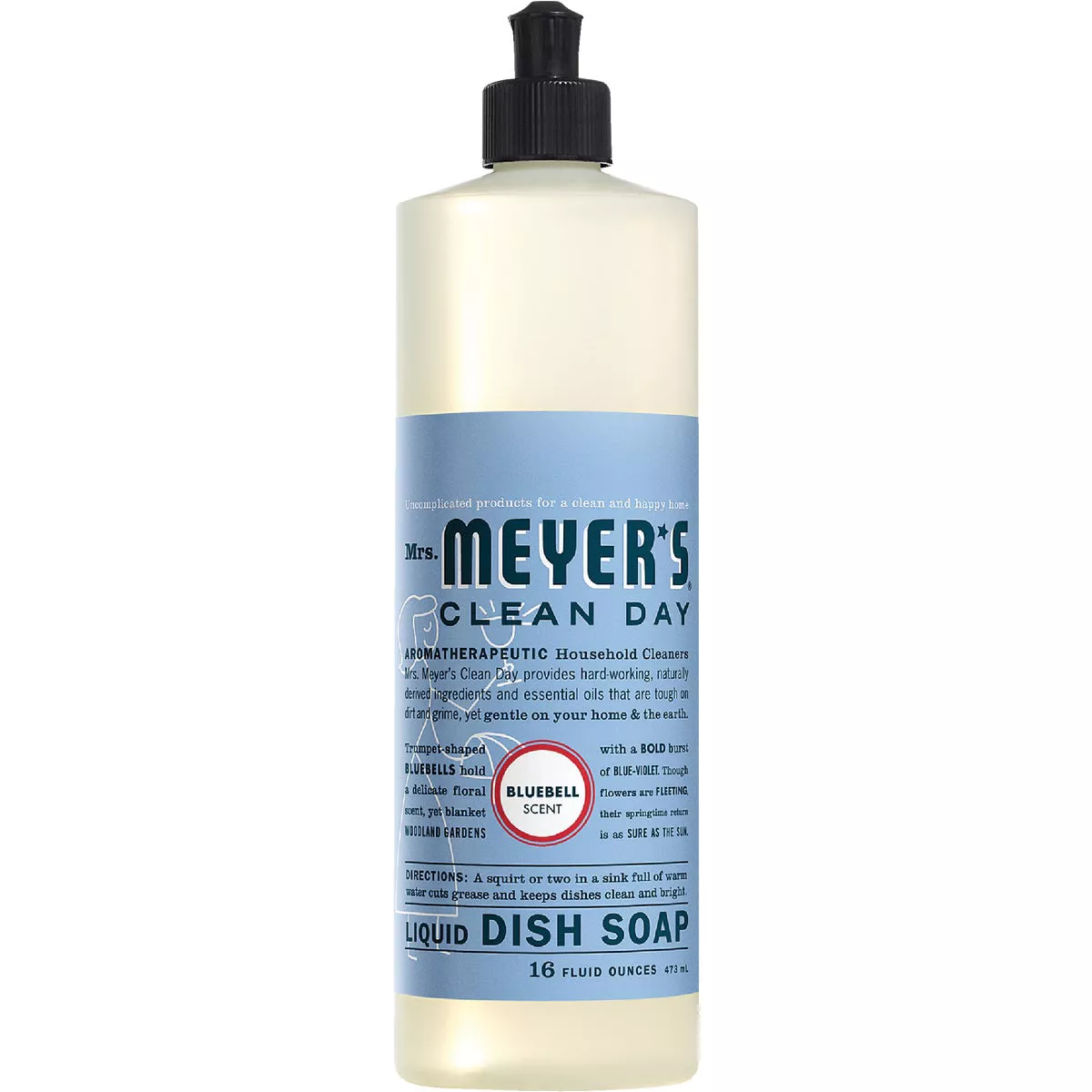 Mrs. Meyer's Clean Day 16 Oz. Bluebell Scent Liquid Dish Soap