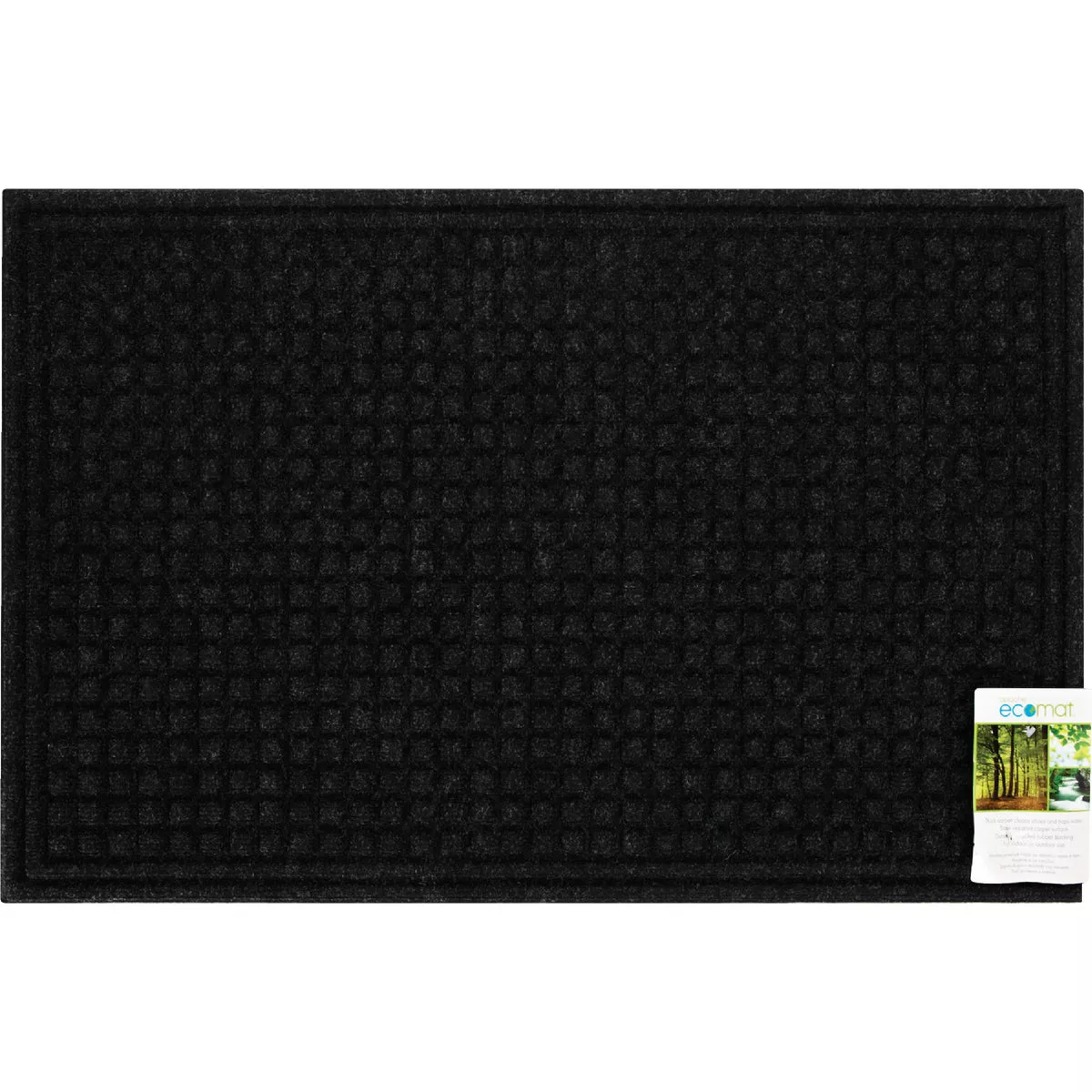 Apache Textures Onyx 24 In. x 36 In. Carpet/Recycled Rubber Door Mat - photo 2