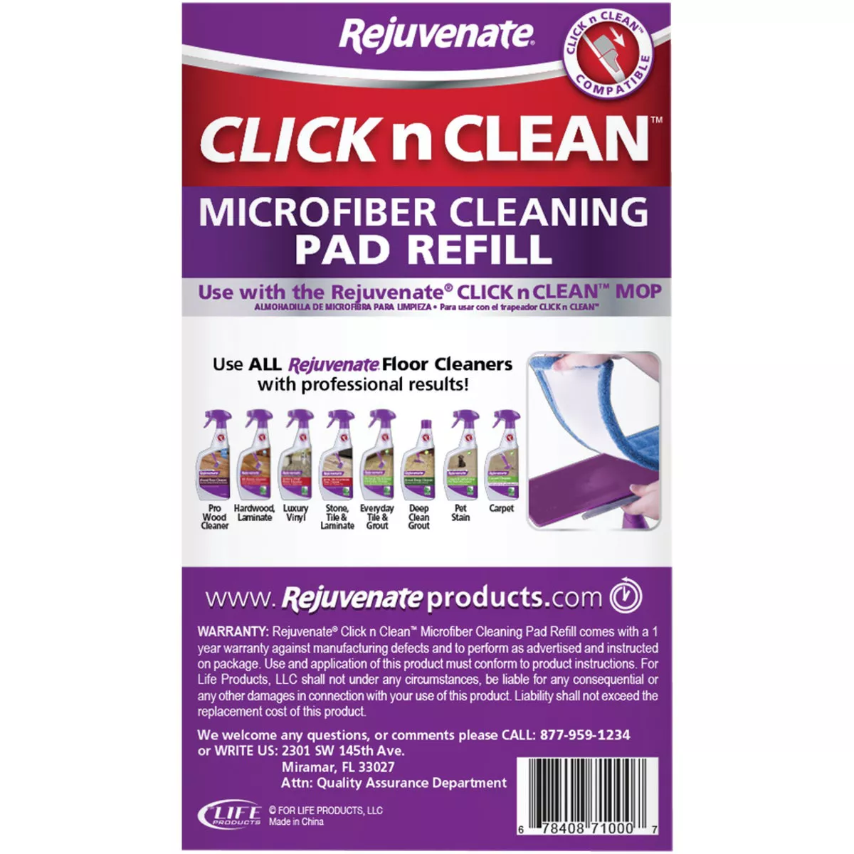 Rejuvenate Click n Clean 9 In. Microfiber Cleaning Pad - photo 4
