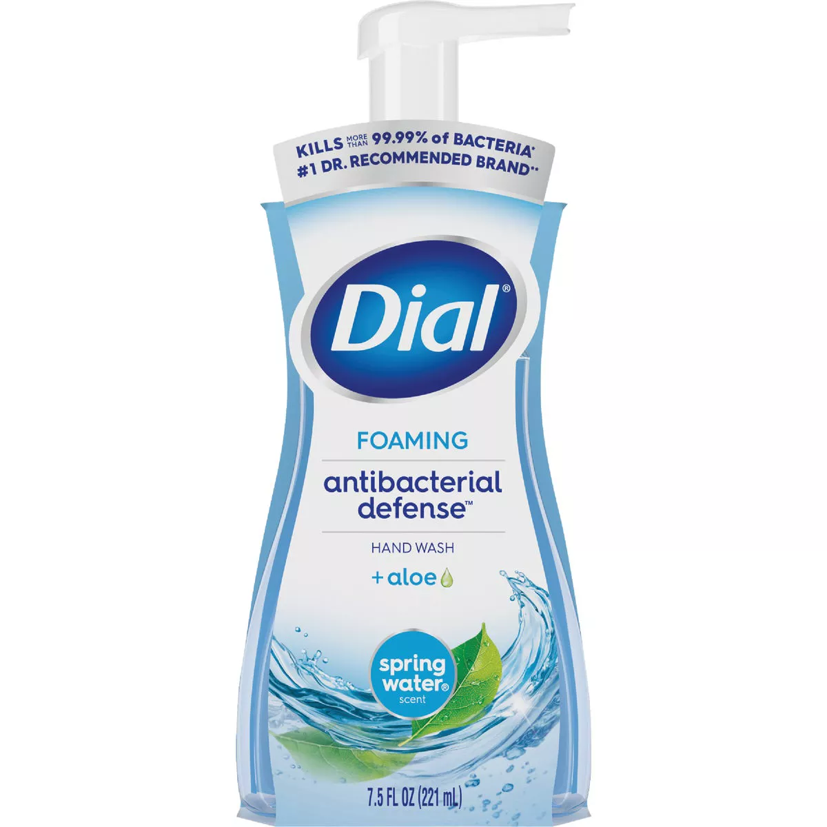 Dial Antibacterial Defense 7.5 Oz. Spring Water + Aloe Foaming Hand Soap