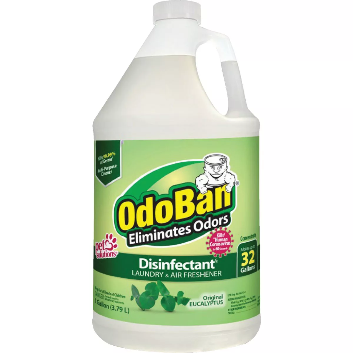 OdoBan 1 Gal. Eucalyptus Washable Surface Sanitizer & Deodorizer Concentrate