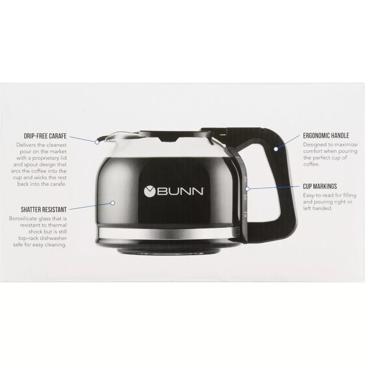 Bunn Drip Free 10 Cup Black Glass Replacement Coffee Decanter - photo 5