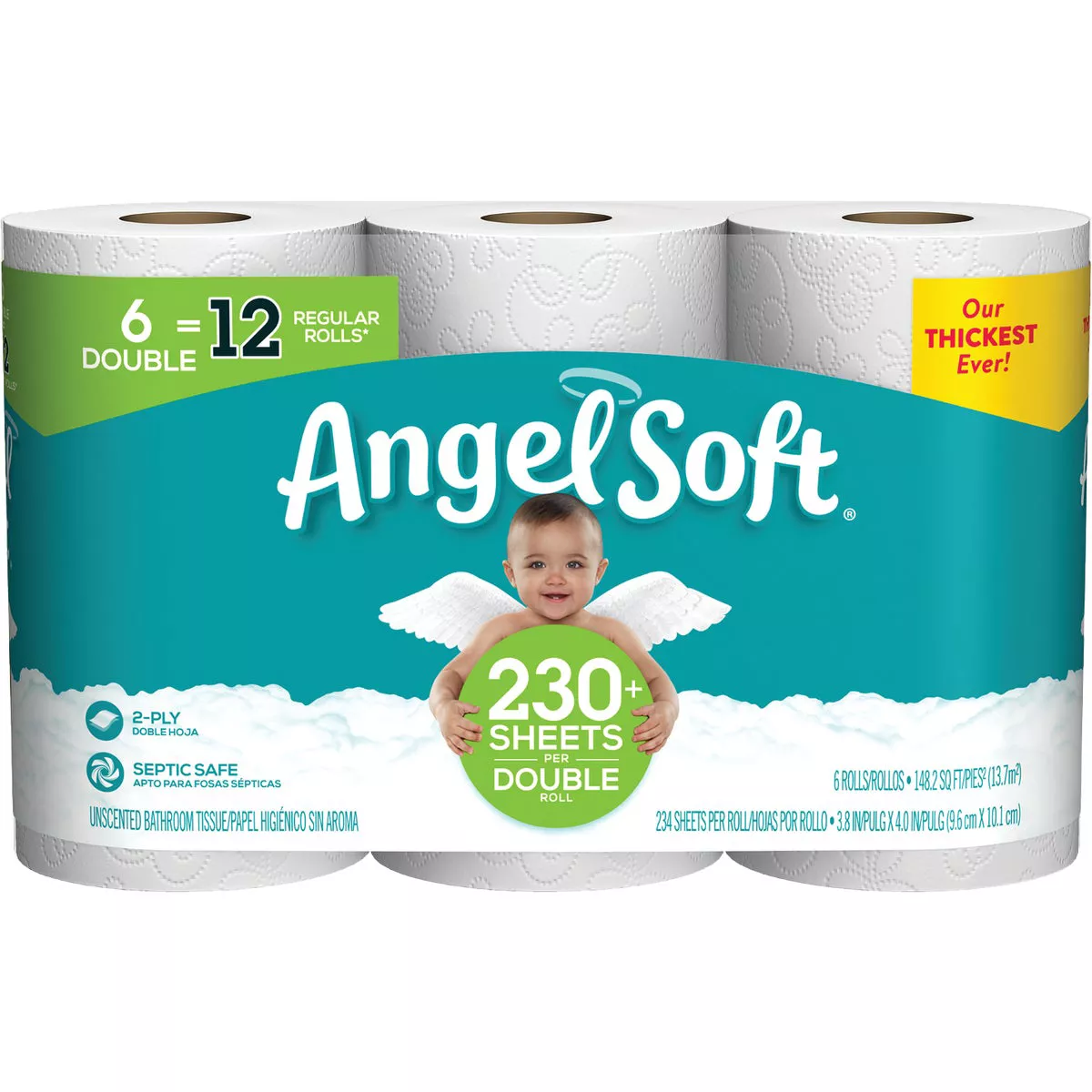 Angel Soft Toilet Paper (6 Double Rolls)