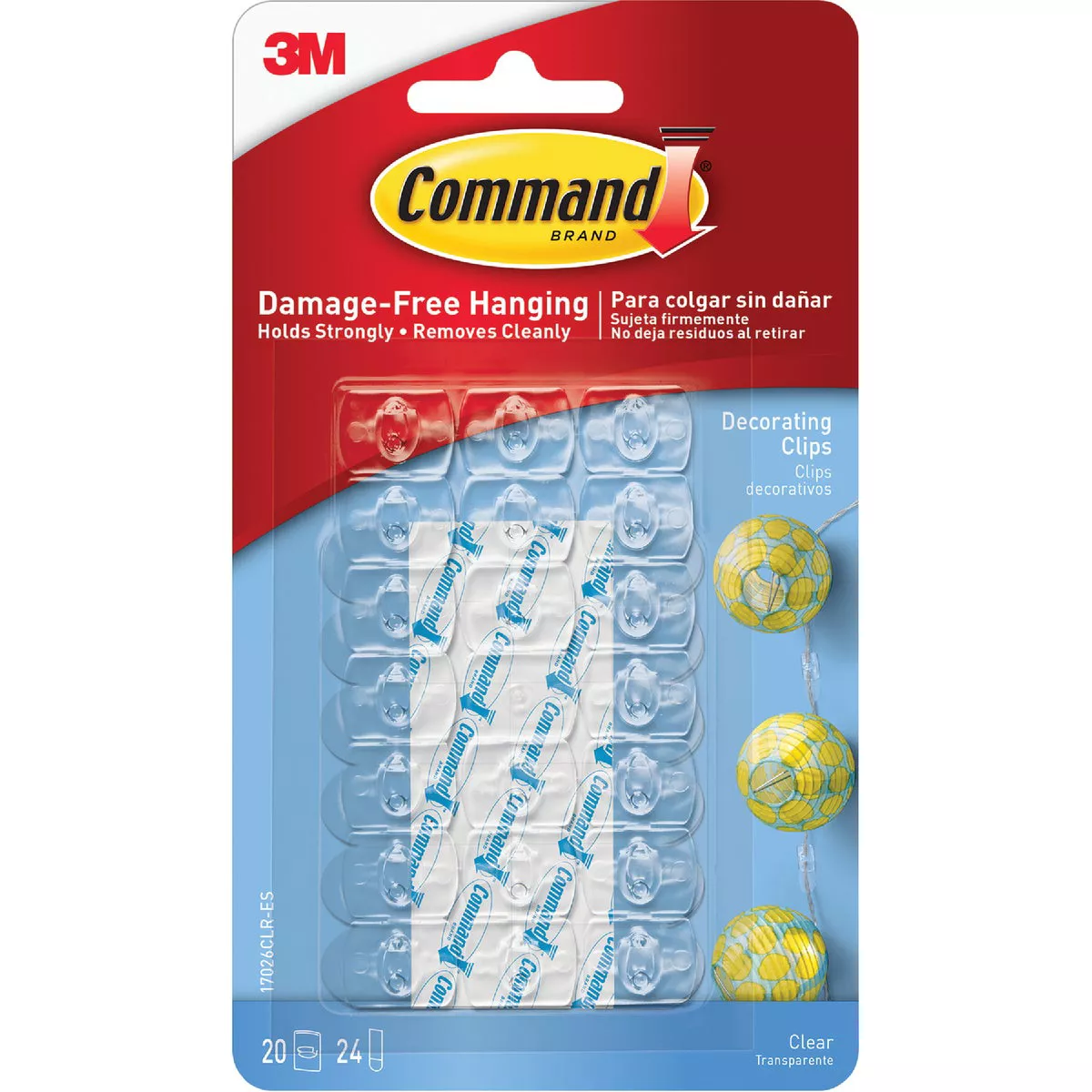 Command Clear Decorating Clips, 20 Clips, 24 Strips - photo 2