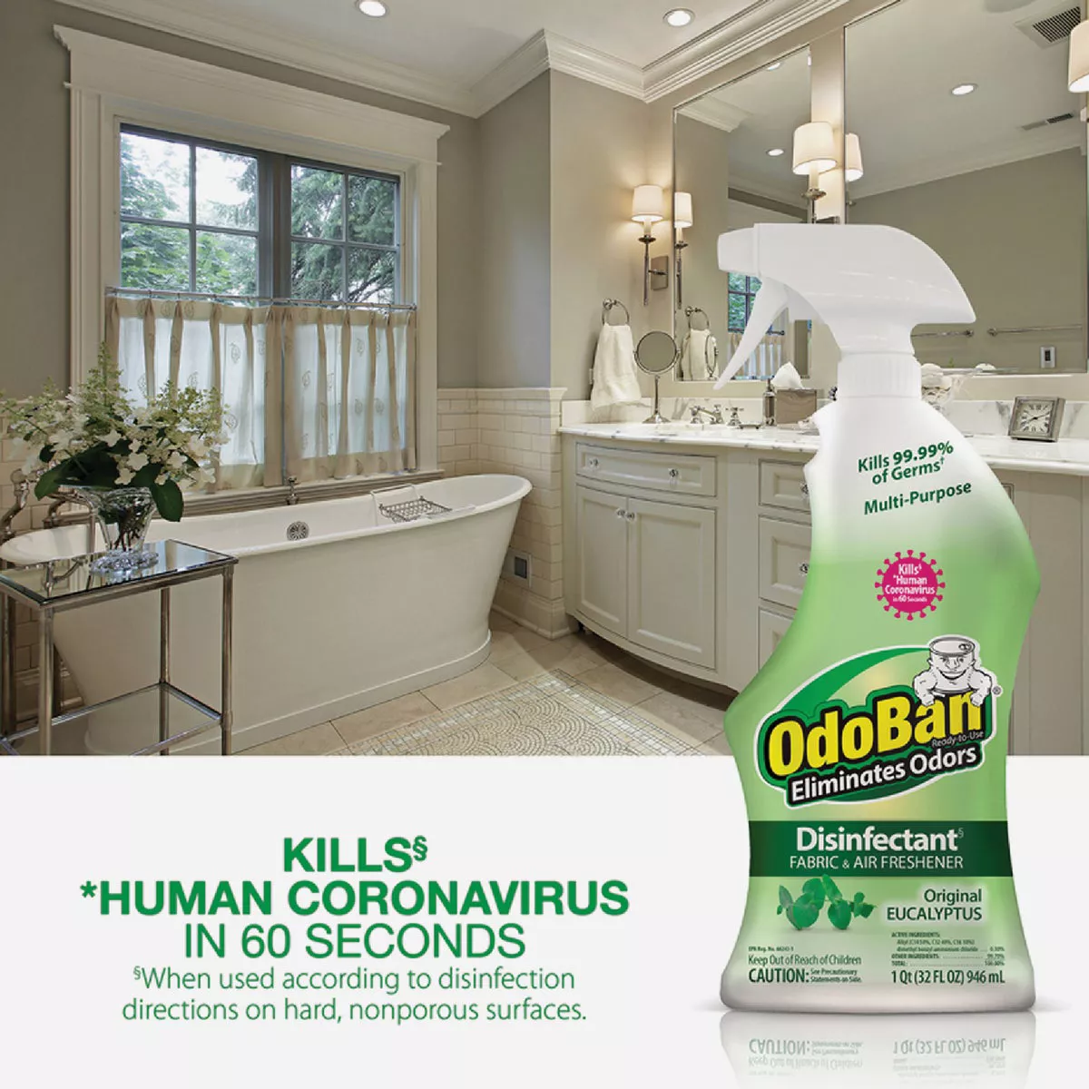 OdoBan 32 Oz. Eucalyptus Washable Surface Sanitizer & Deodorizer - photo 2