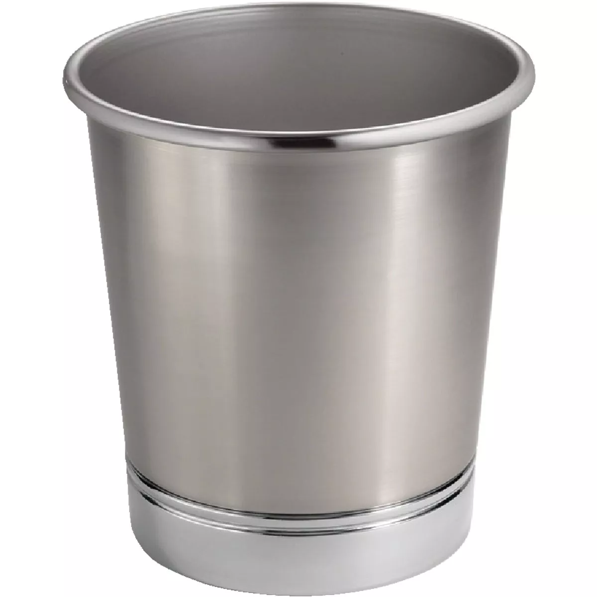 York 2 Gal. Silver Metal Wastebasket