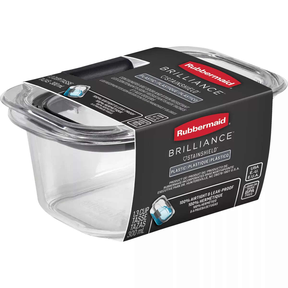 Rubbermaid Brilliance 1.3 C. Clear Rectangle Food Storage Container - photo 2