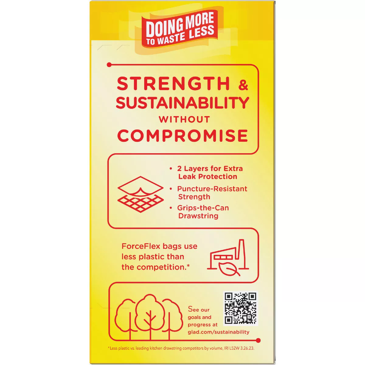 Glad ForceFlex 13 Gal. Tall Kitchen Trash Bags (40-Count) - photo 2