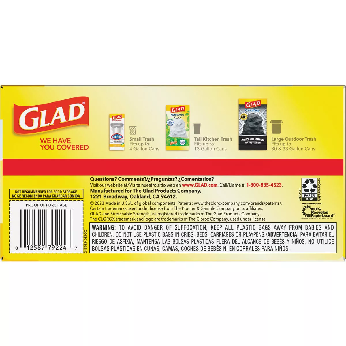 Glad ForceFlex 13 Gal. Tall Kitchen Trash Bags (40-Count) - photo 3
