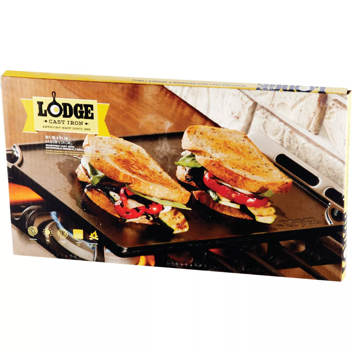 Lodge 9.5 In. x 16.75 In. Cast Iron Griddle Grill - photo 2