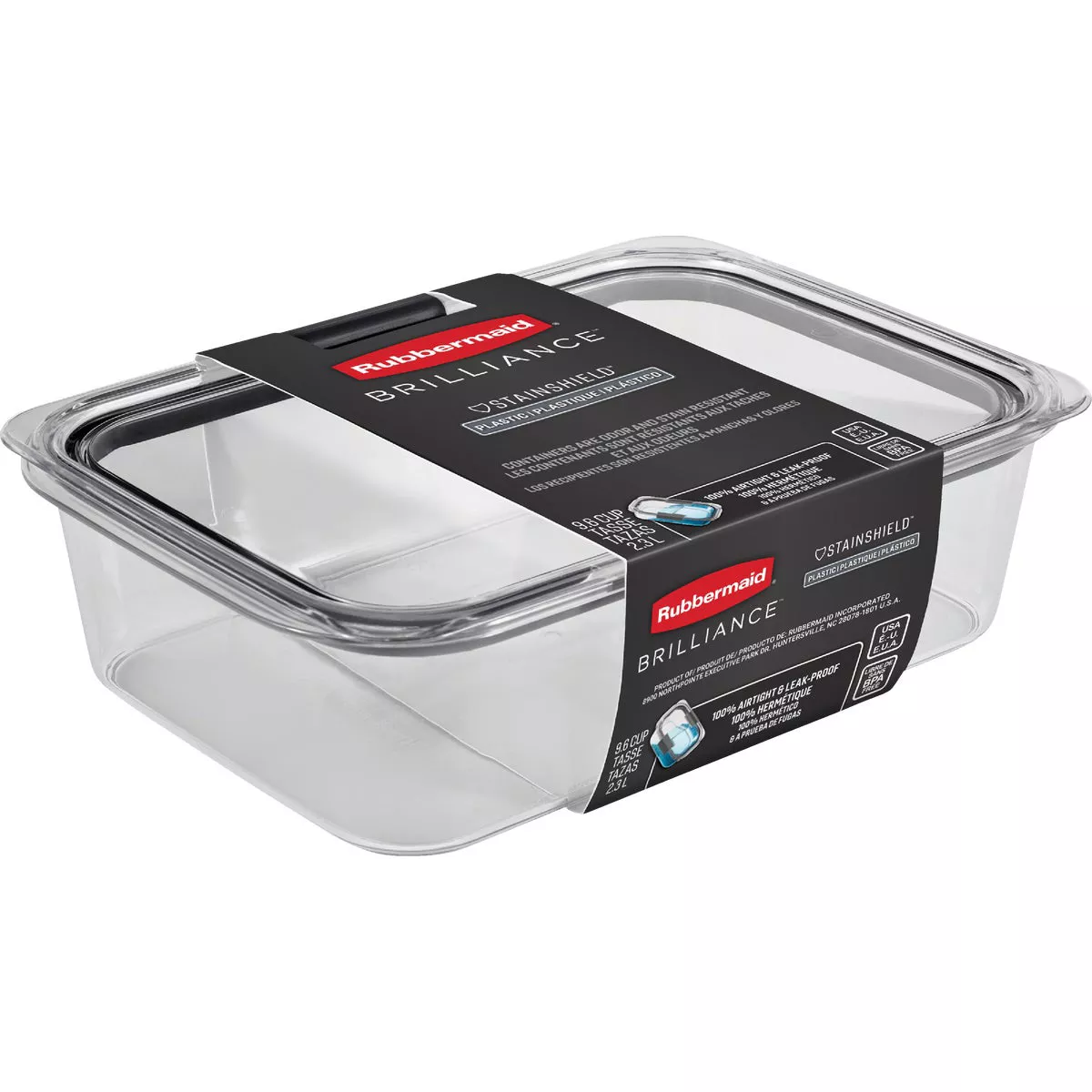 Rubbermaid Brilliance 9.6 C. Clear Rectangle Food Storage Container - photo 2