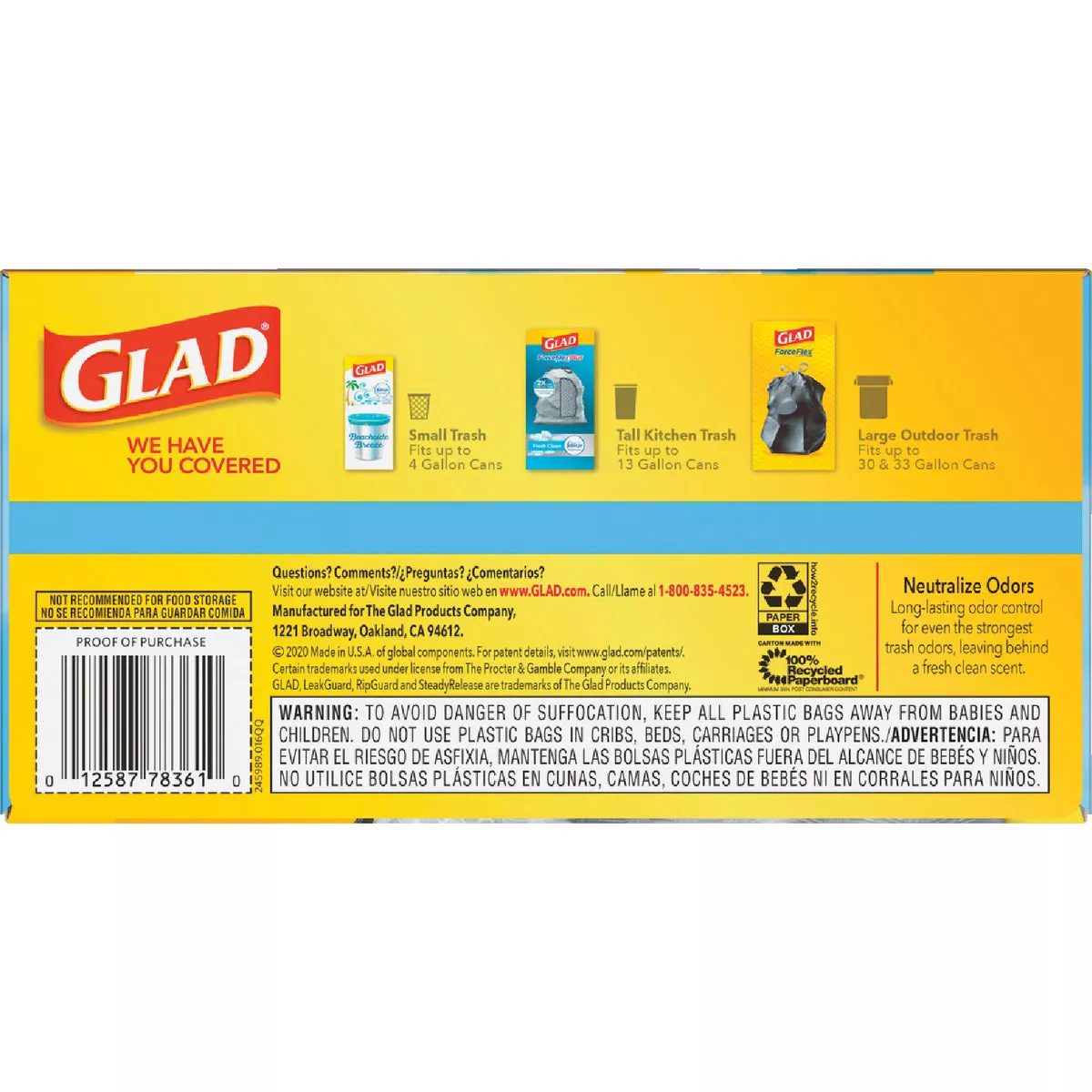 Glad Febreze 13 Gal. Fresh Scent Tall Kitchen White Trash Bag (40-Count) - photo 6