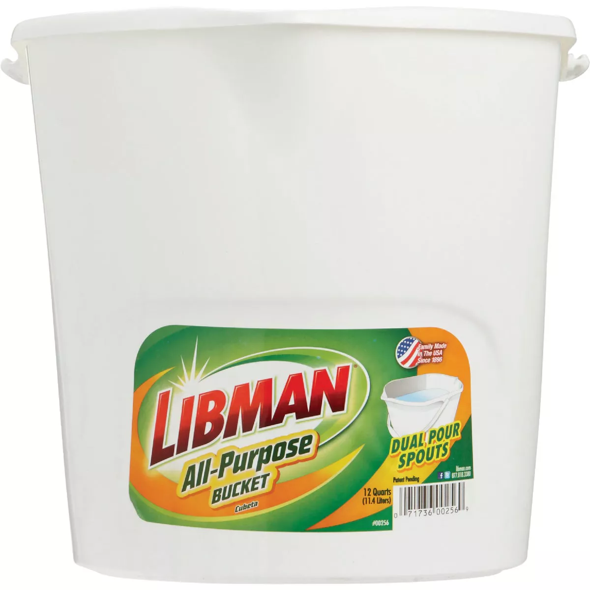 Libman 3 Gal. White All-Purpose Dual Spout Bucket - photo 2