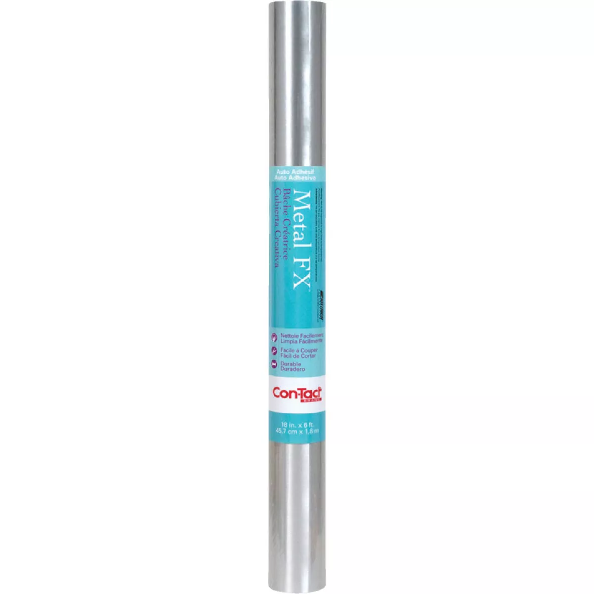 Con-Tact Creative Covering Metal FX 18 In. x 6 Ft. Stainless Steel Self-Adhesive Shelf Liner