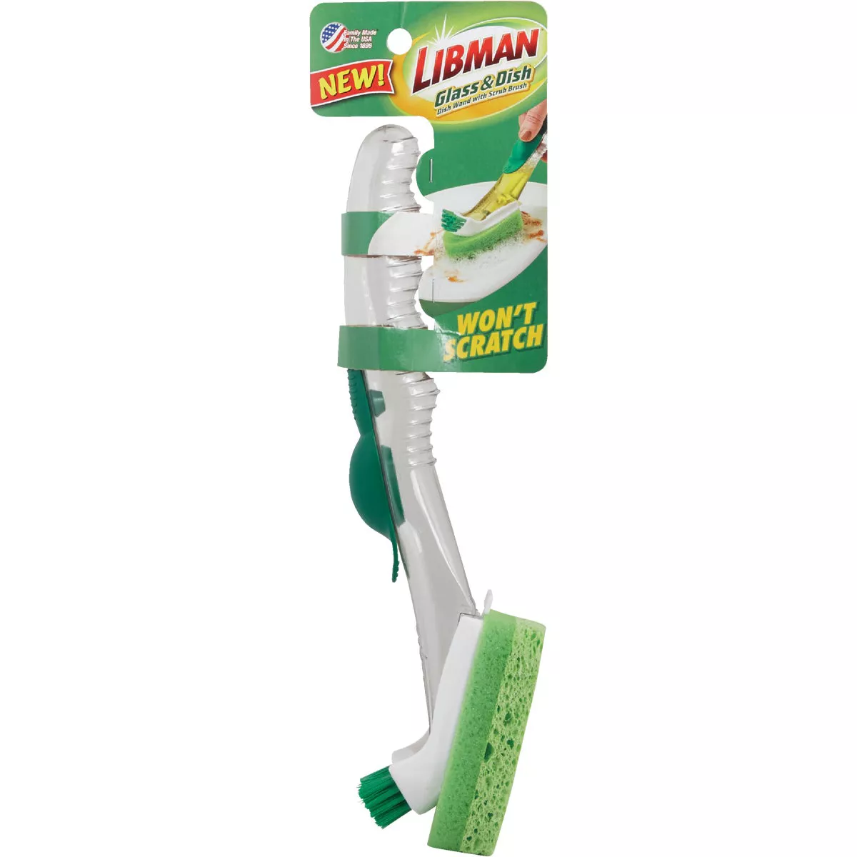 Libman Green & White Glass & Dish Wand with Scrub Brush - photo 2
