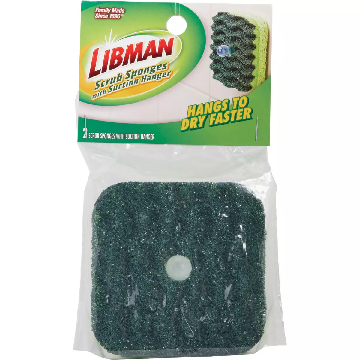 Libman 3.5 In. x 3.5 In. Green Scrub Sponge (2-Count) - photo 2