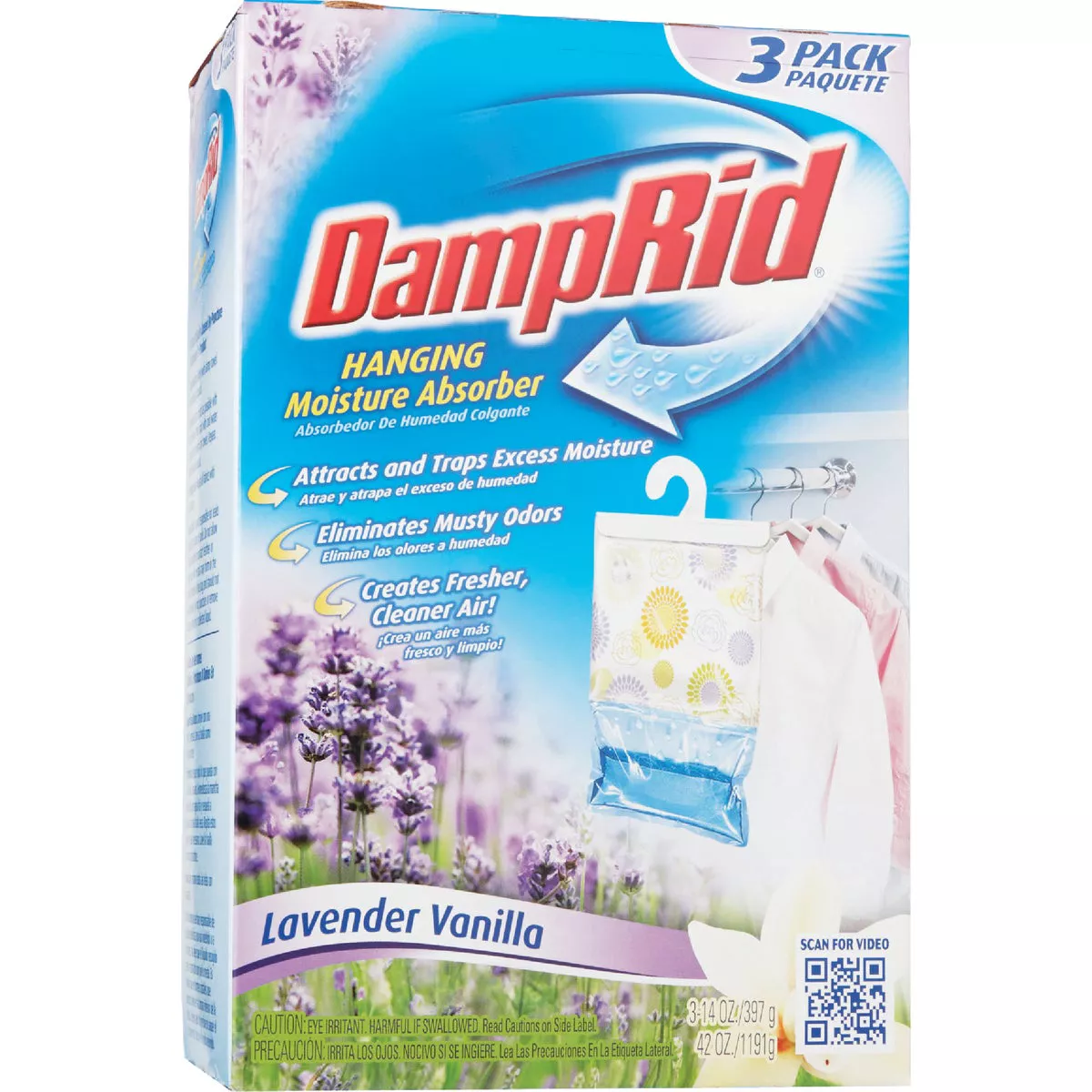 DampRid 42 Oz. Lavender Vanilla Hanging Moisture Absorber (3-Count)