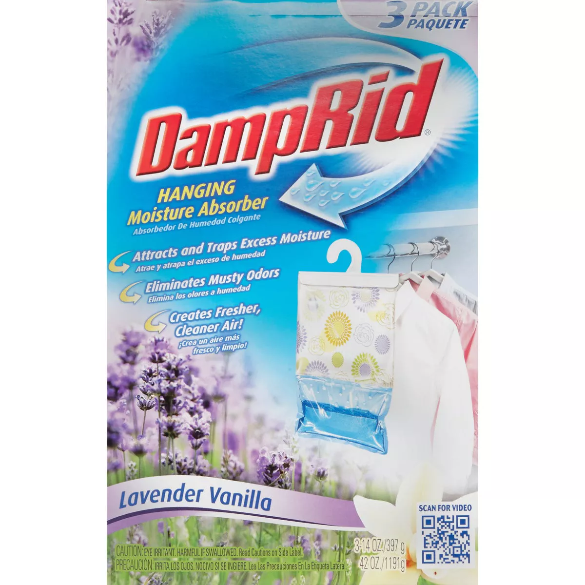 DampRid 42 Oz. Lavender Vanilla Hanging Moisture Absorber (3-Count) - photo 2