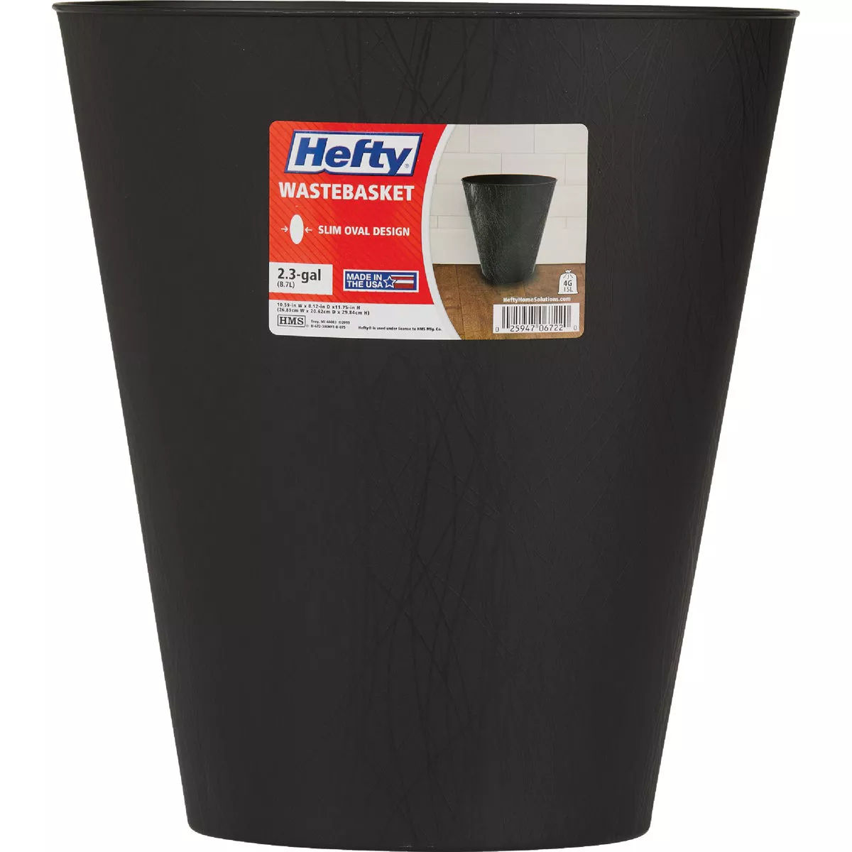 Hefty 2.3 Gal. Black Wastebasket - photo 2