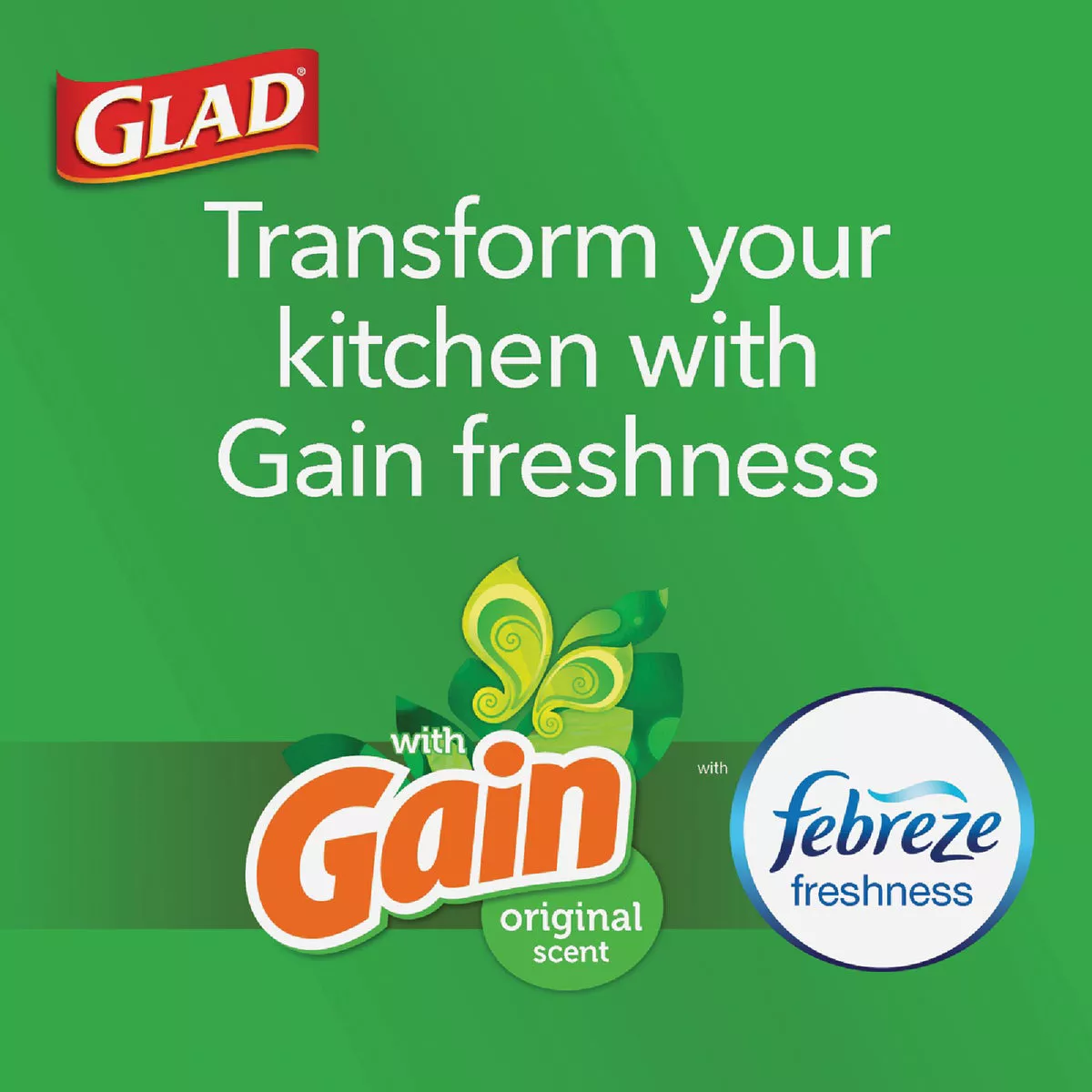 Glad Febreze 13 Gal. Gain Tall Kitchen White Trash Bag (80-Count) - photo 2