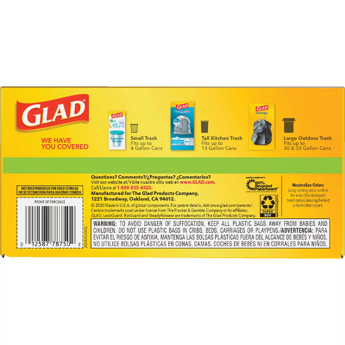 Glad Febreze 13 Gal. Gain Tall Kitchen White Trash Bag (80-Count) - photo 6