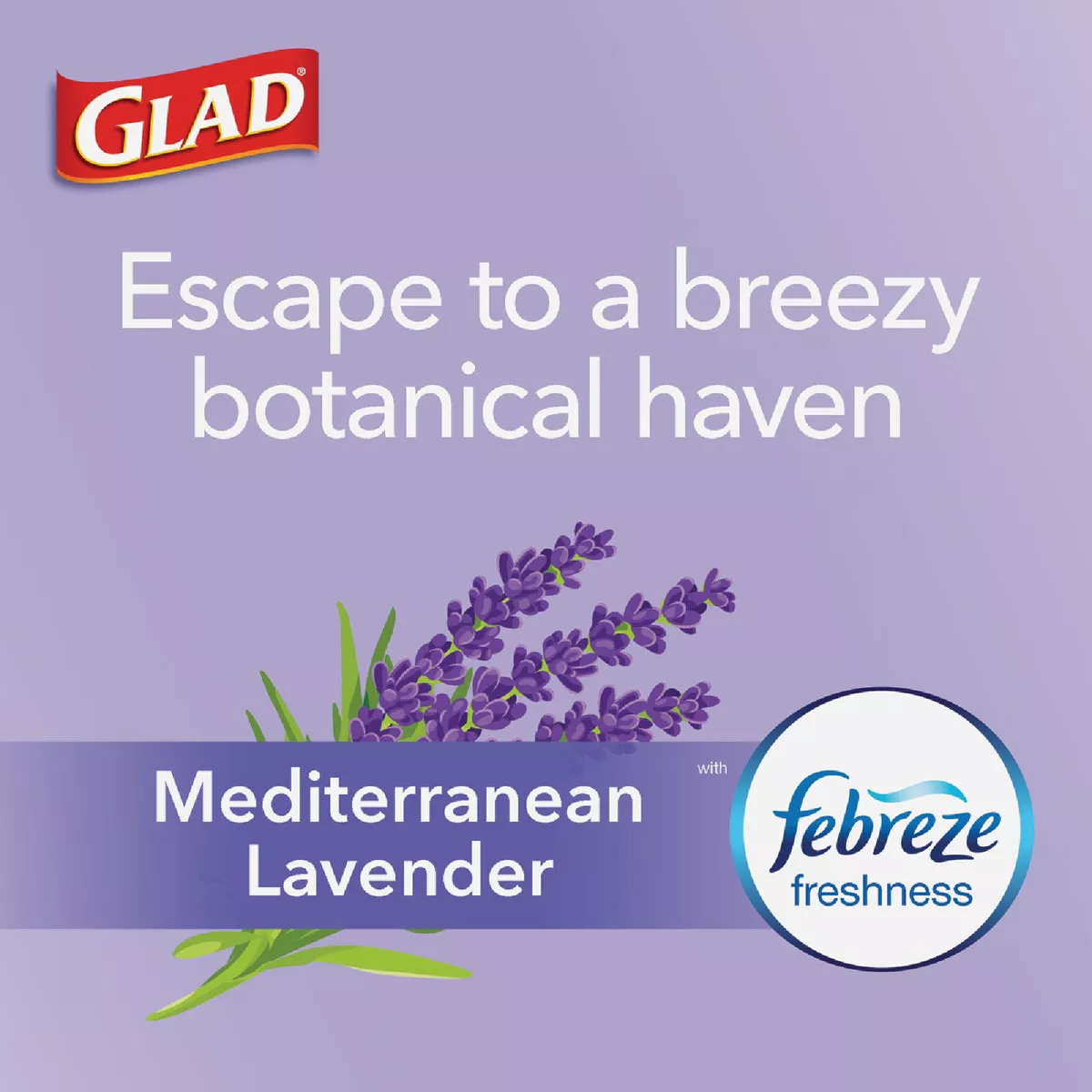 Glad Febreze 13 Gal. Lavender Tall Kitchen White Trash Bag (40-Count) - photo 5