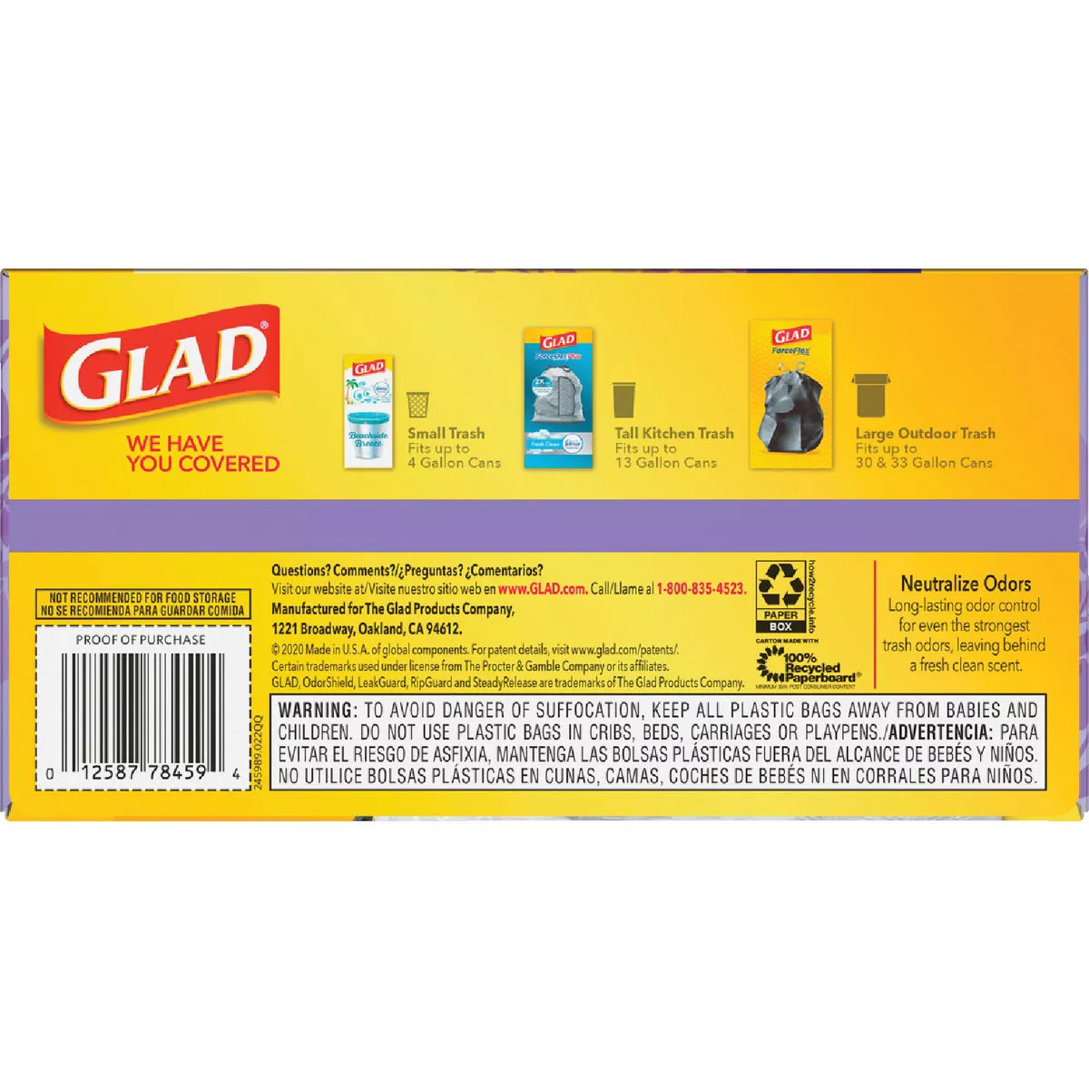 Glad Febreze 13 Gal. Lavender Tall Kitchen White Trash Bag (40-Count) - photo 2